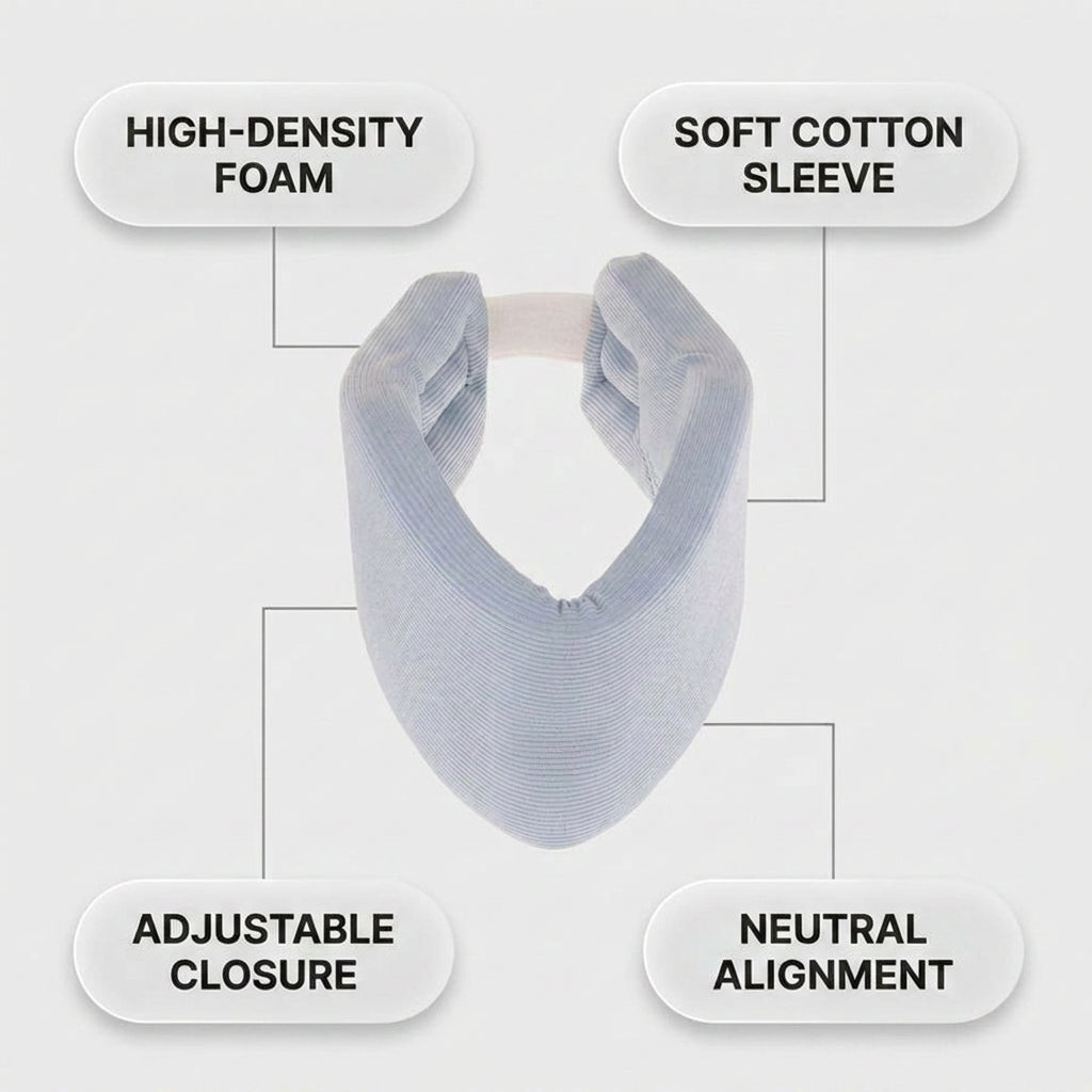 Cervical collar features infographic