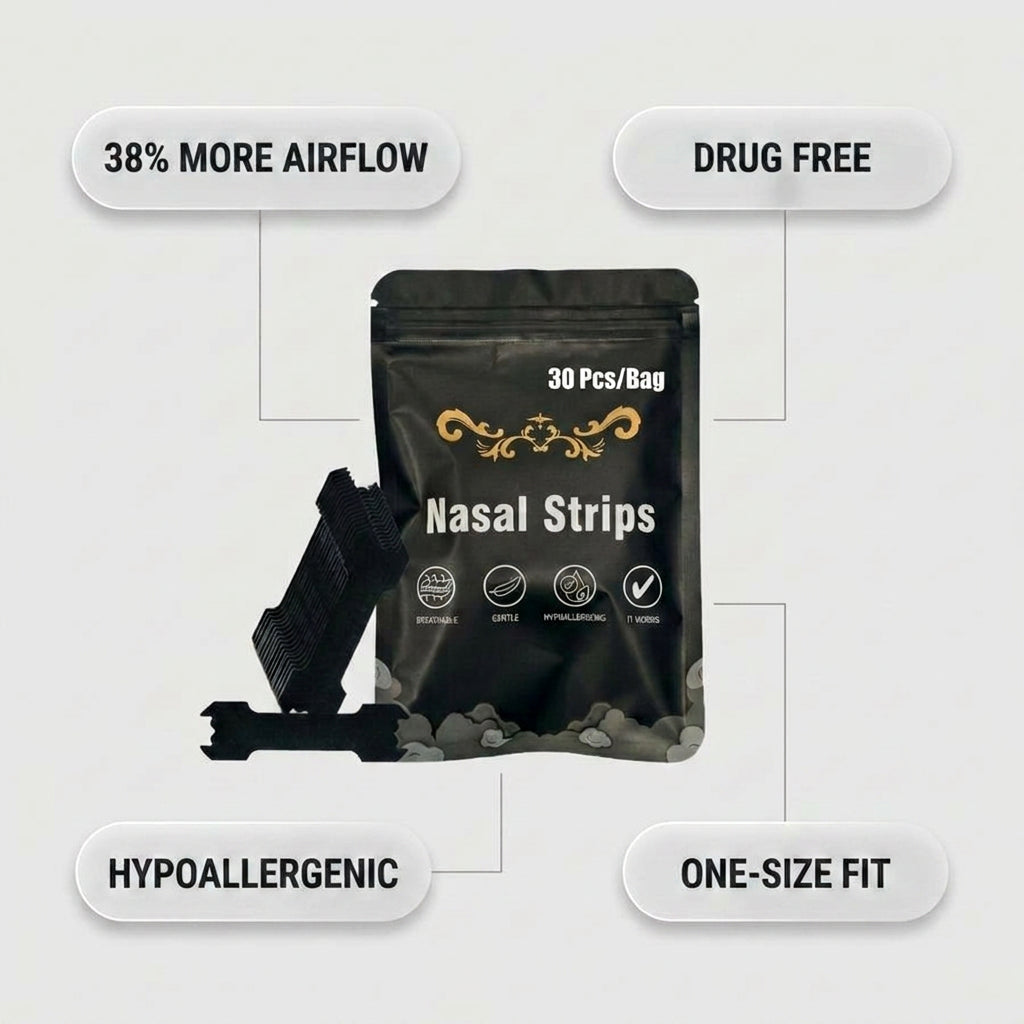 Nasal strips features infographic