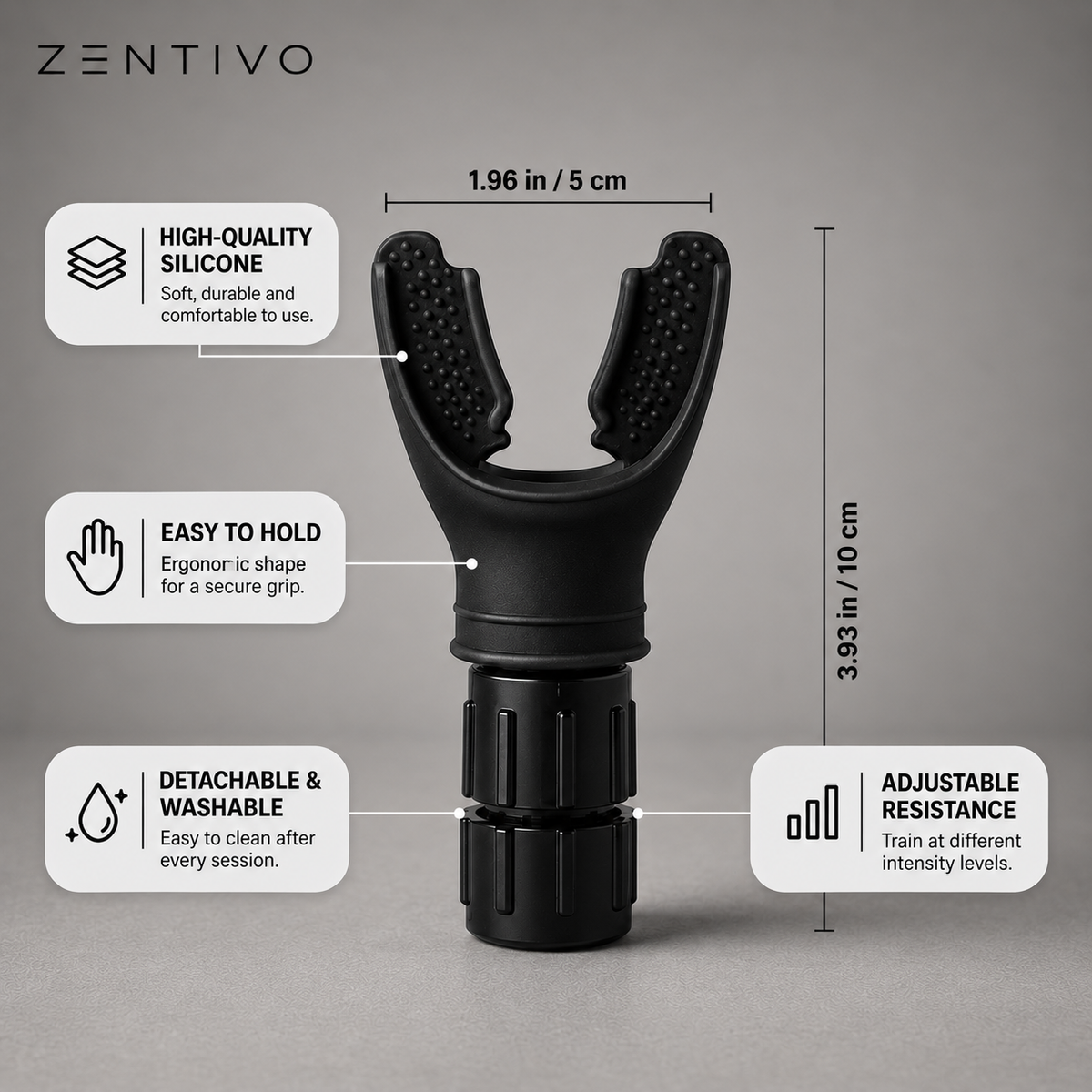 Zentivo BreathePro™ Lung Trainer — Adjustable Breathing Resistance