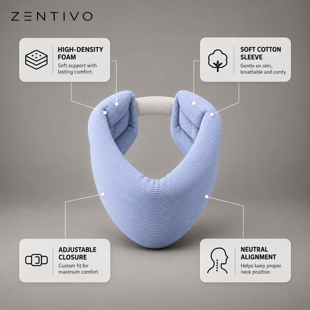 Zentivo ComfortCollar Neck Support — Soft Contoured Foam