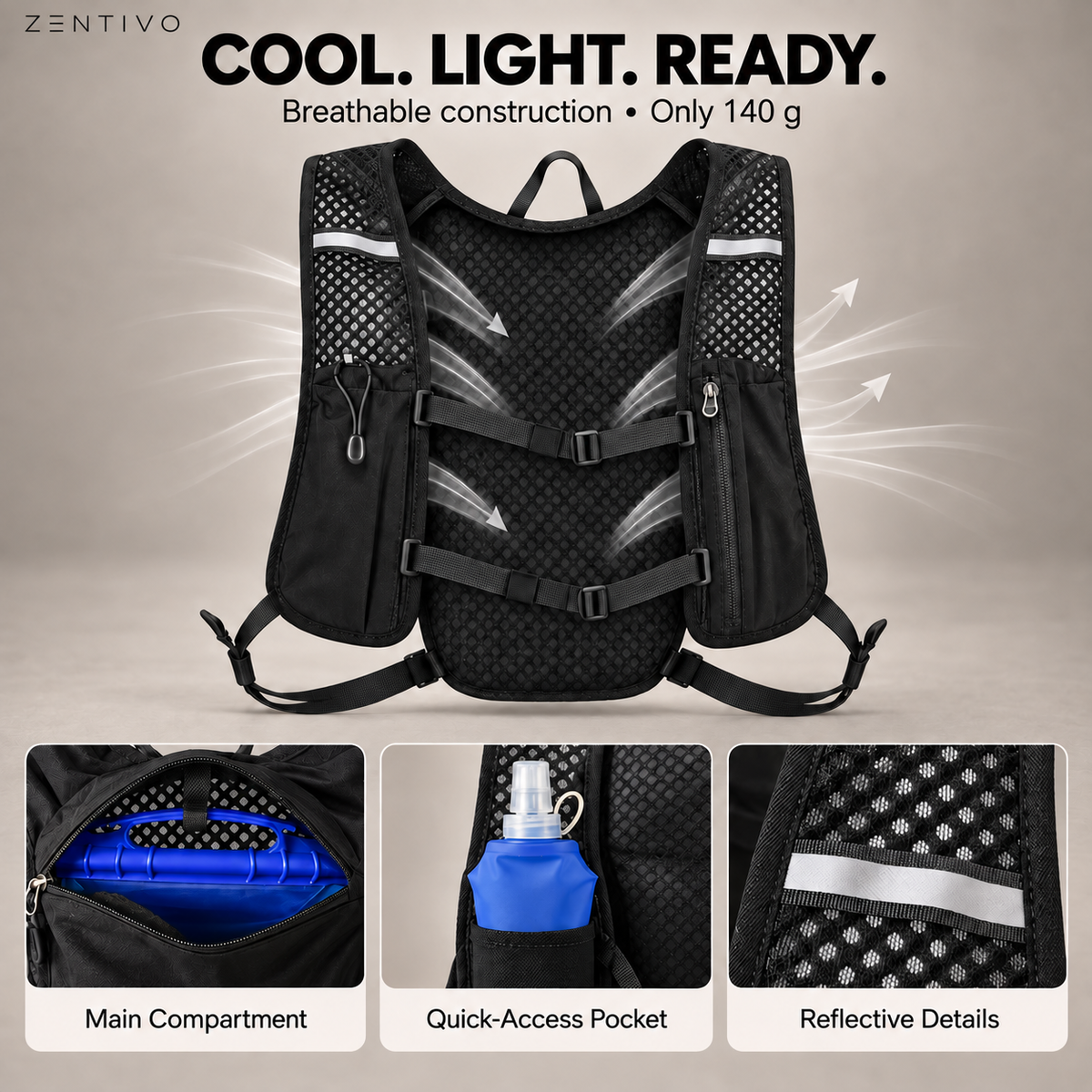 Zentivo HydroStride™ Hydration Running Vest