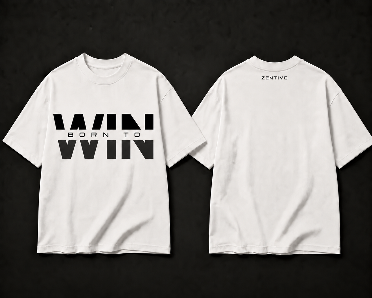 Zentivo Born to Win — Oversized Statement Tee