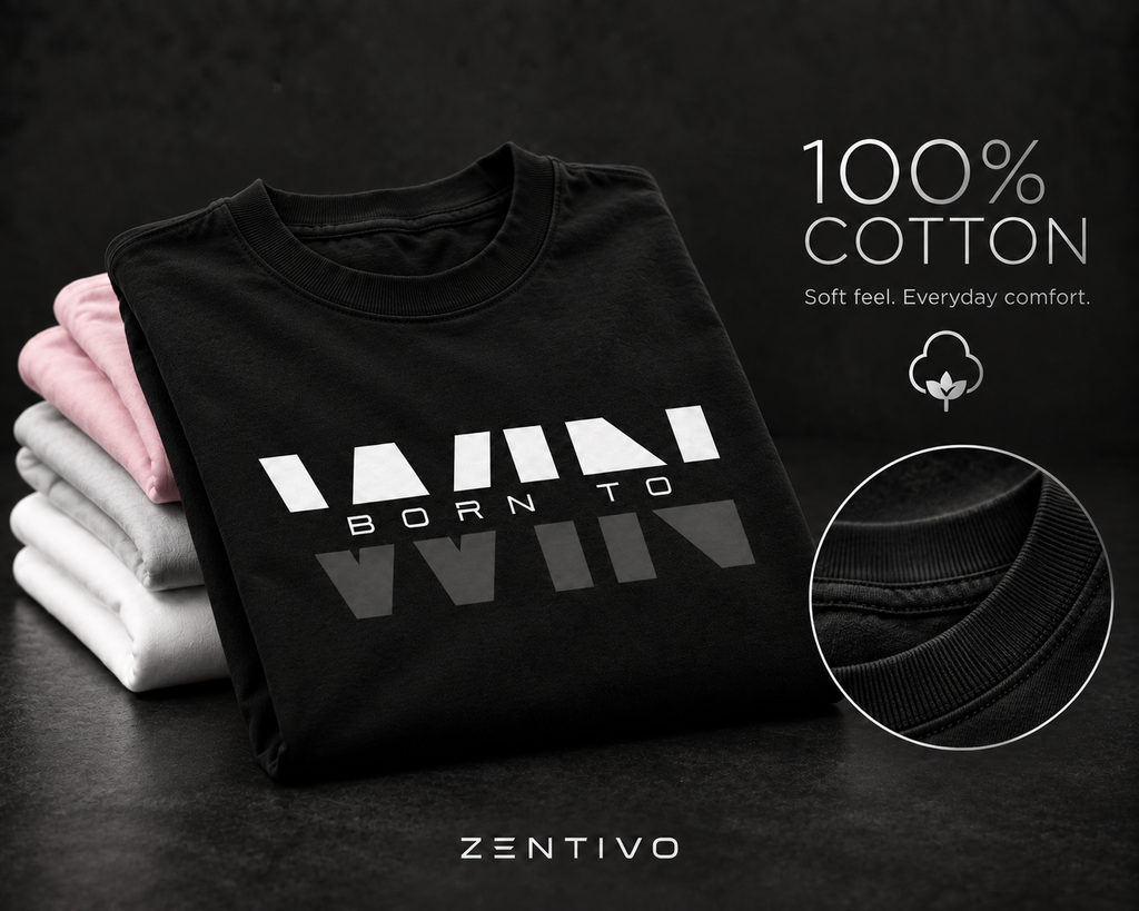 Zentivo Born to Win — Oversized Statement Tee
