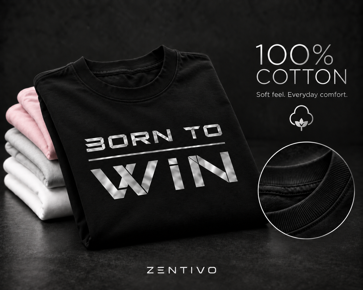 Zentivo Born to Win — Athletic Fit Cotton Tee