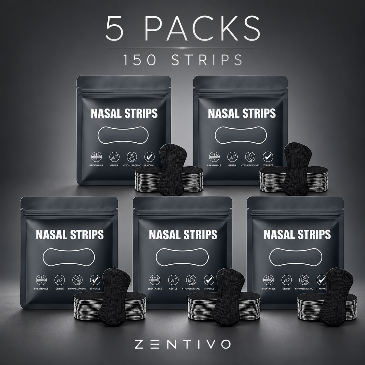Zentivo AirFlow Nasal Strips — Clearer Breathing for Sleep & Training