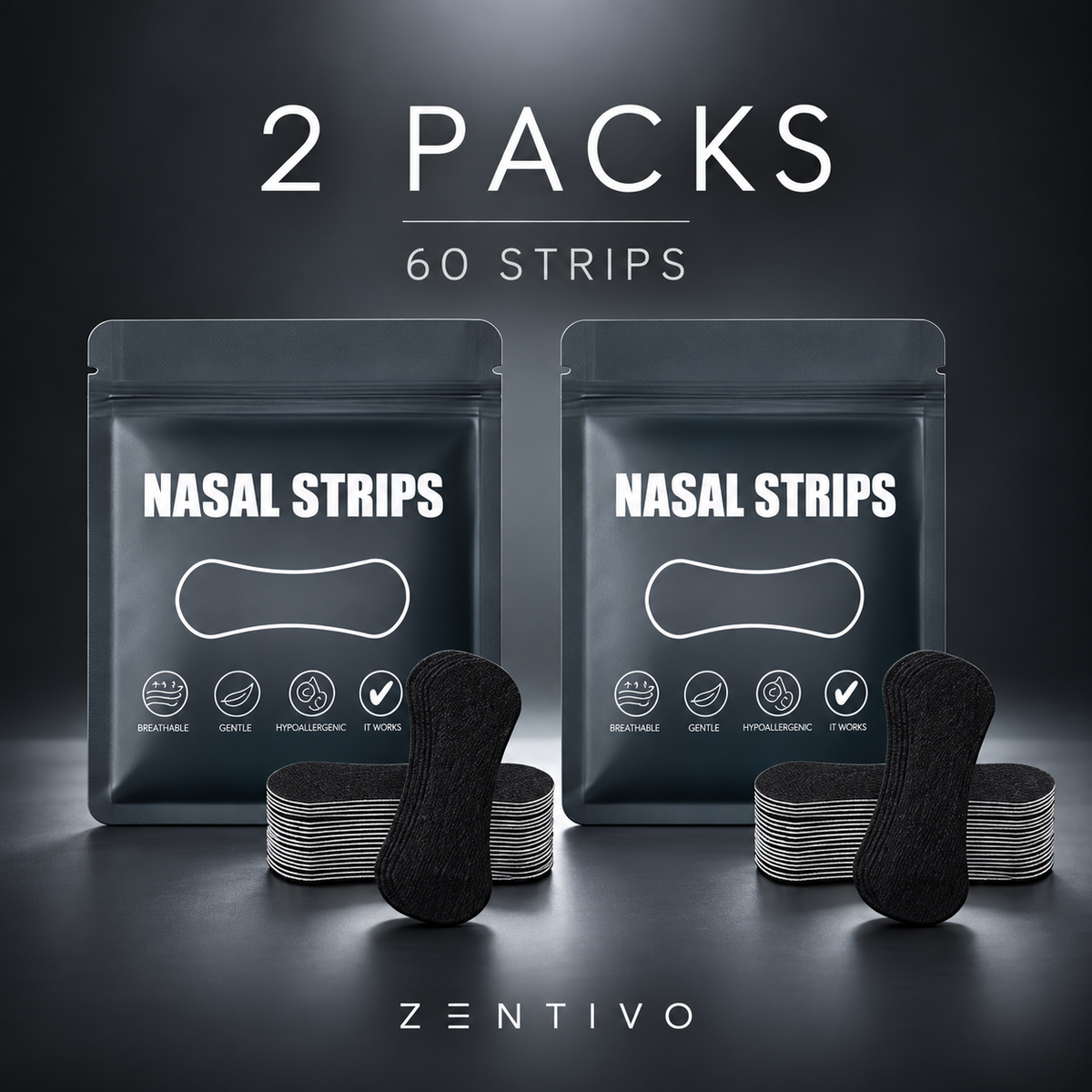 Zentivo AirFlow Nasal Strips — Clearer Breathing for Sleep & Training