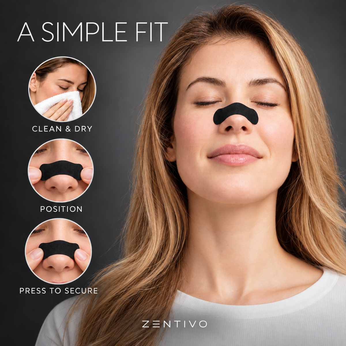 Zentivo AirFlow Nasal Strips — Clearer Breathing for Sleep & Training