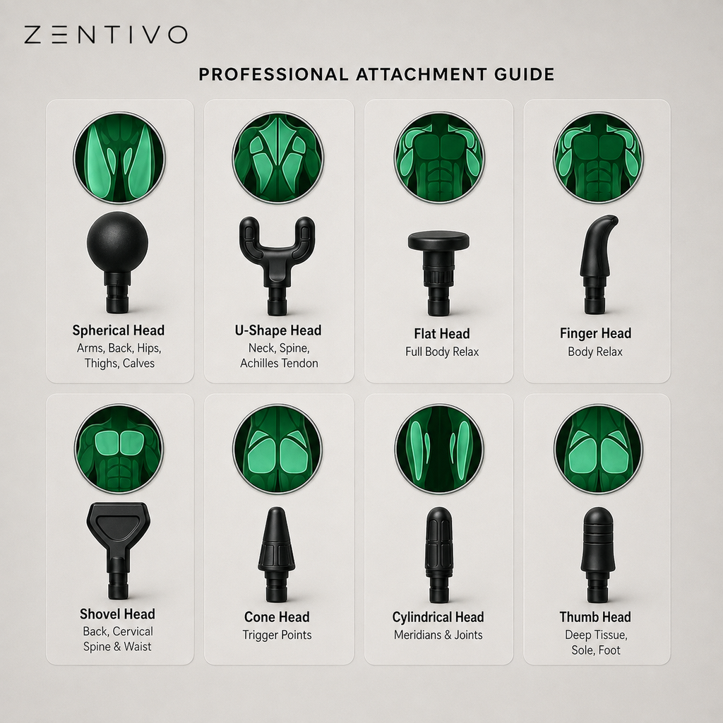 Zentivo PulseRecover™ Massage Gun — Deep-Tissue Percussion