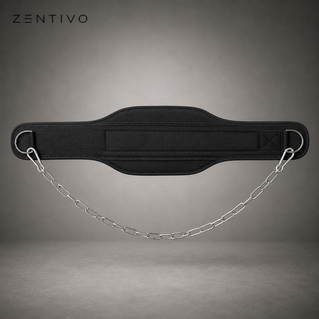 Zentivo IronLink Weighted Dip Belt — Steel-Chain Load Support