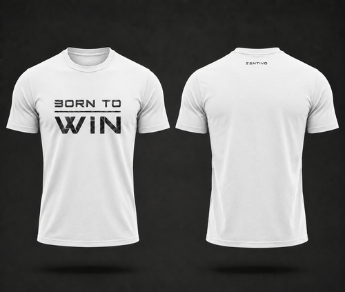 Zentivo Born to Win — Athletic Fit Cotton Tee