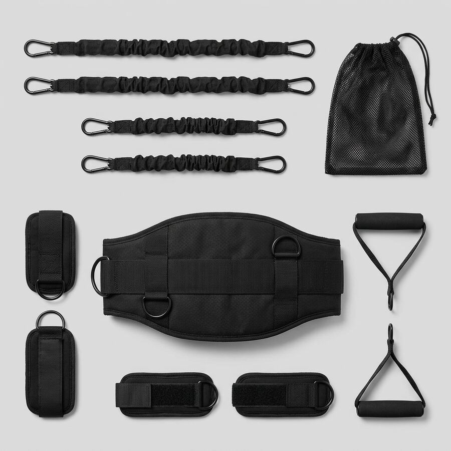 Boxing Resistance Bands Black full set