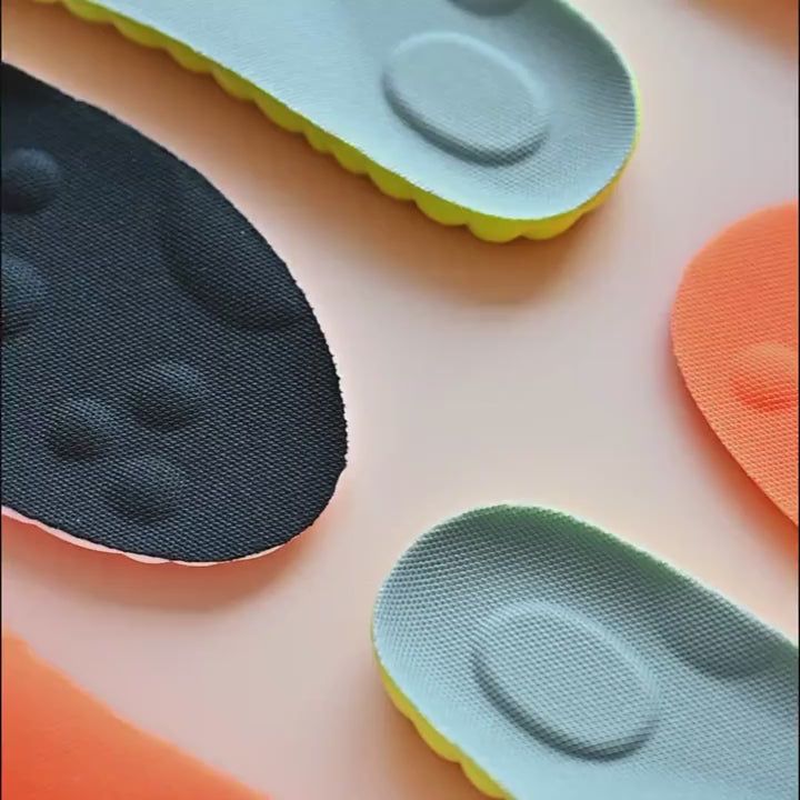 Sport Performance Insoles — Latex Cushion, Shock-Absorbing & Breathable