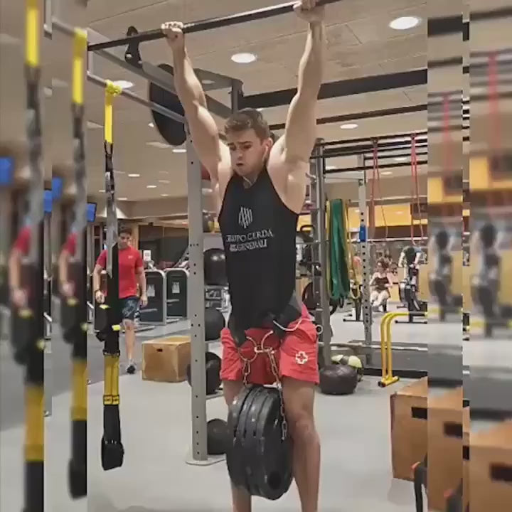 Heavy-Duty Weighted Dip Belt — Steel Chain for Dips & Pull-Ups